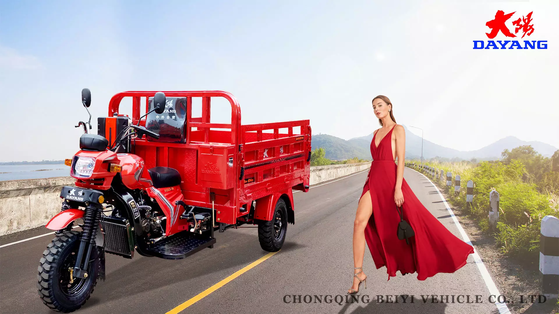Cargo Tricycle Gasoline 3 Wheels Motorcycles Stable Heavy Duty Load Trike Rickshaw Engine for Adult 200cc 250cc 300cc Motorized