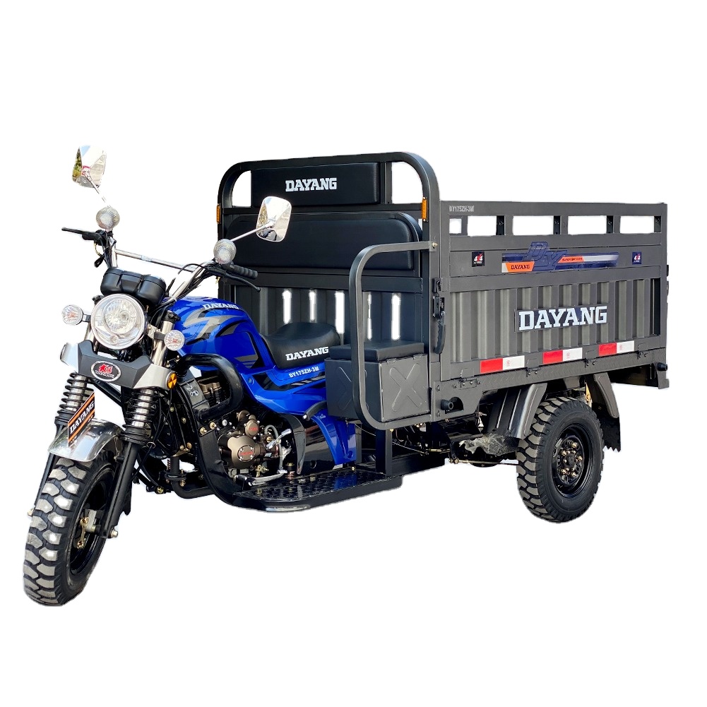 DAYANG Three Wheels two tone color gasoline cooler motorized farming truck  gas powered farm cargo truck tricycle