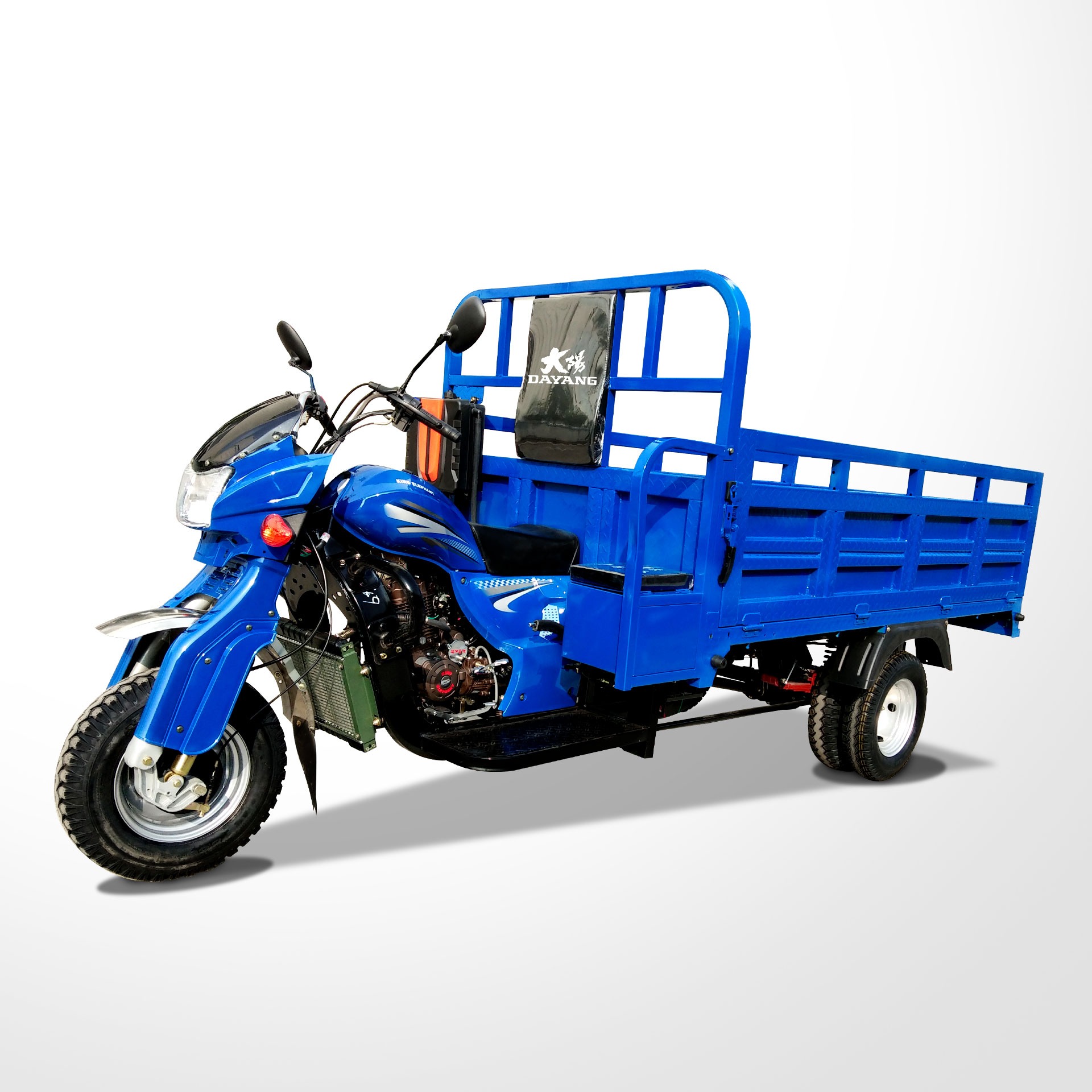 High quality 250cc peru tuk tuk adult car blue body power engine gasoline tricycle cargo bike