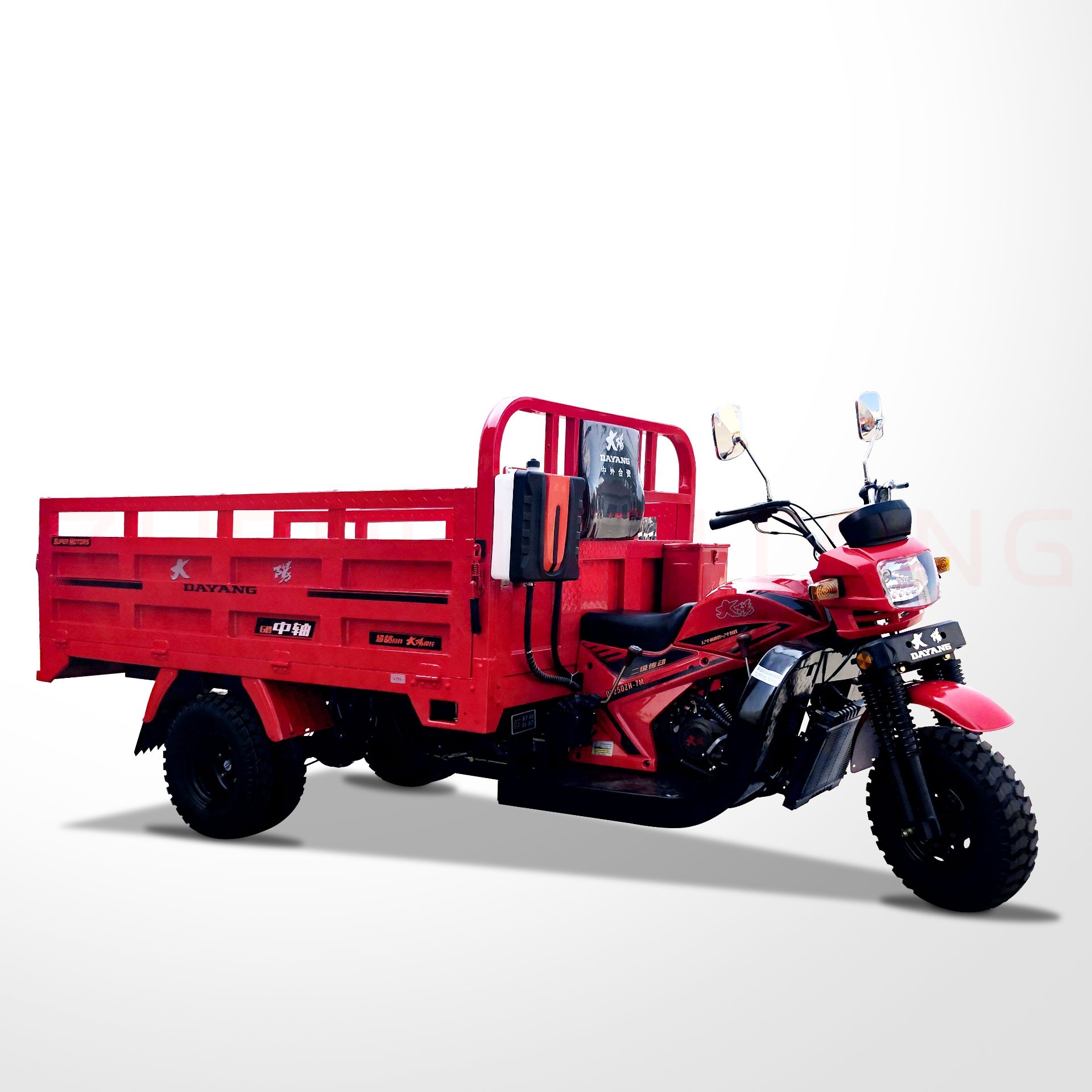 Gasoline Four Stroke Motorized 3 Wheel Cargo Motorcycle