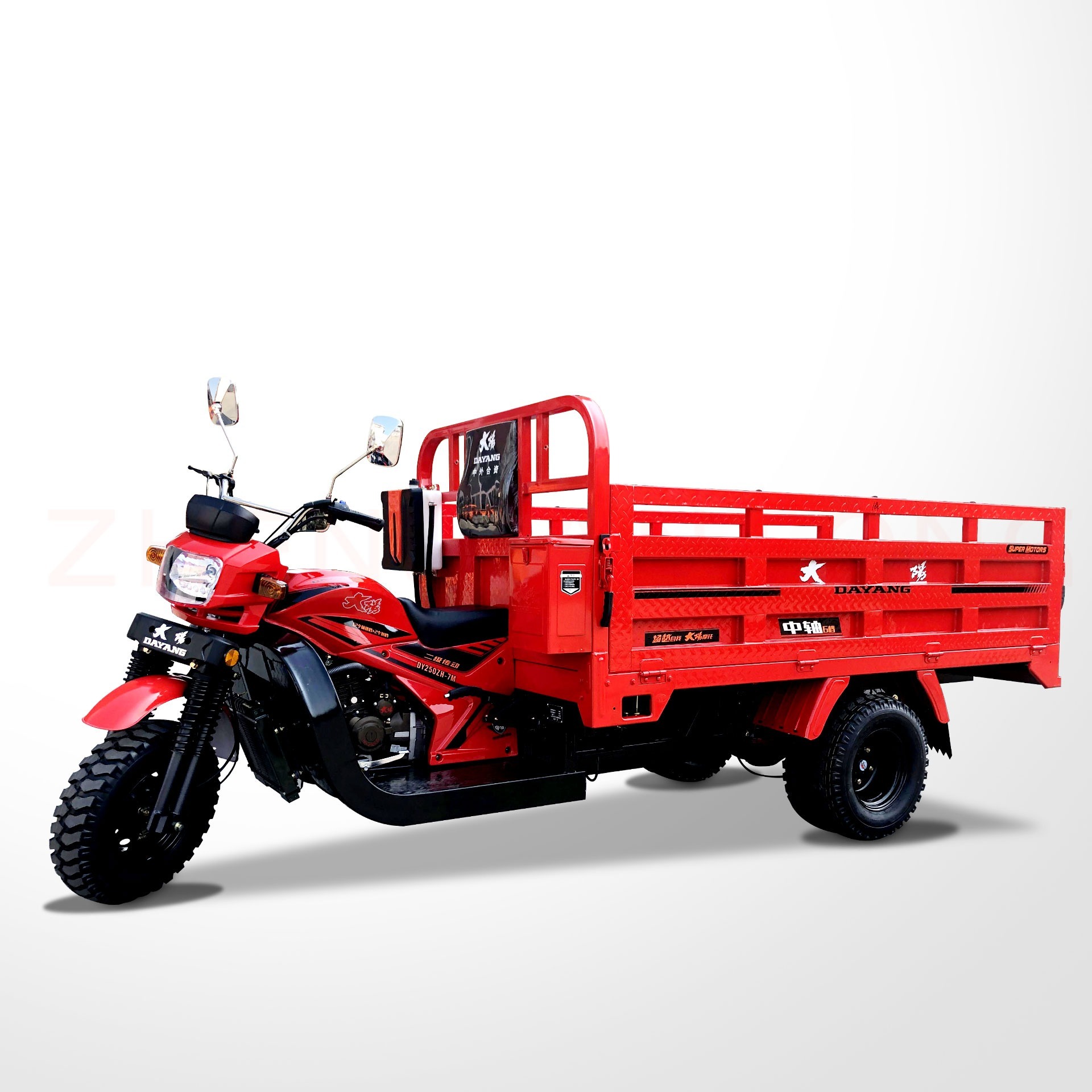 Gasoline Four Stroke Motorized 3 Wheel Cargo Motorcycle