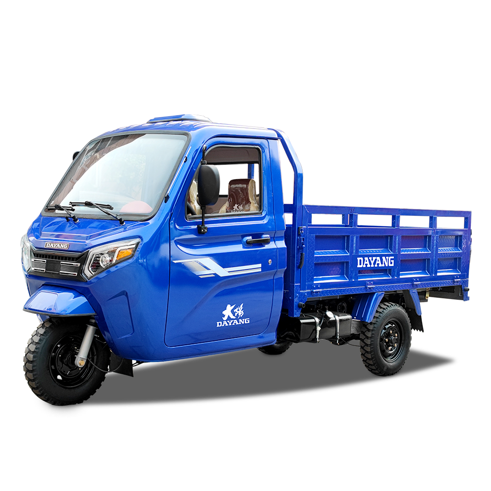 Enclosed cabin heavy loading tricycle with powerful engine 300CC 350CC and big cargo truck tricycle