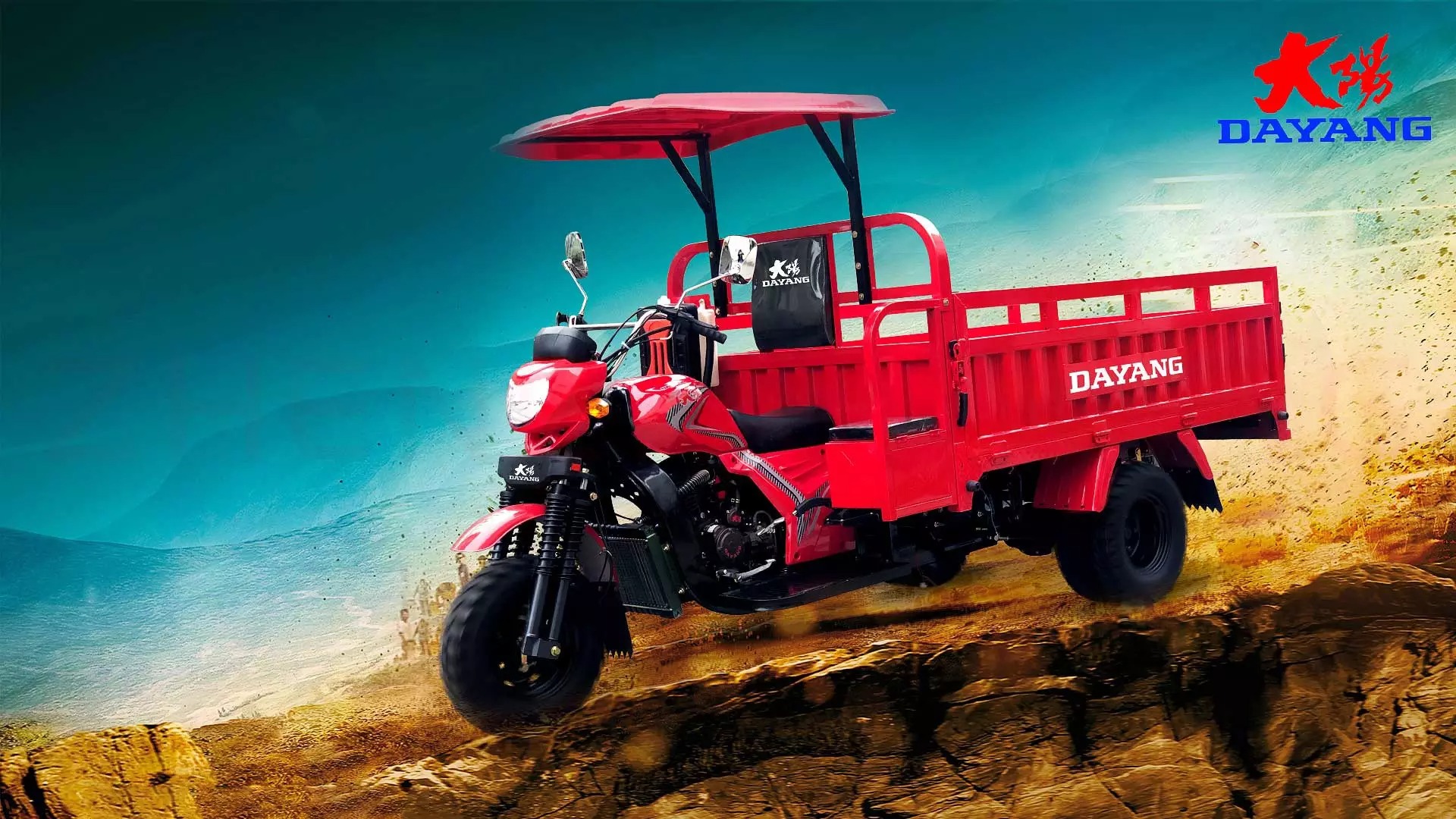 Hight Quality 350cc Motorcycle Tricycle 3Wheel heavy loading Cargo Tricycle for Adult Power Engine water-cooled Drum Brake