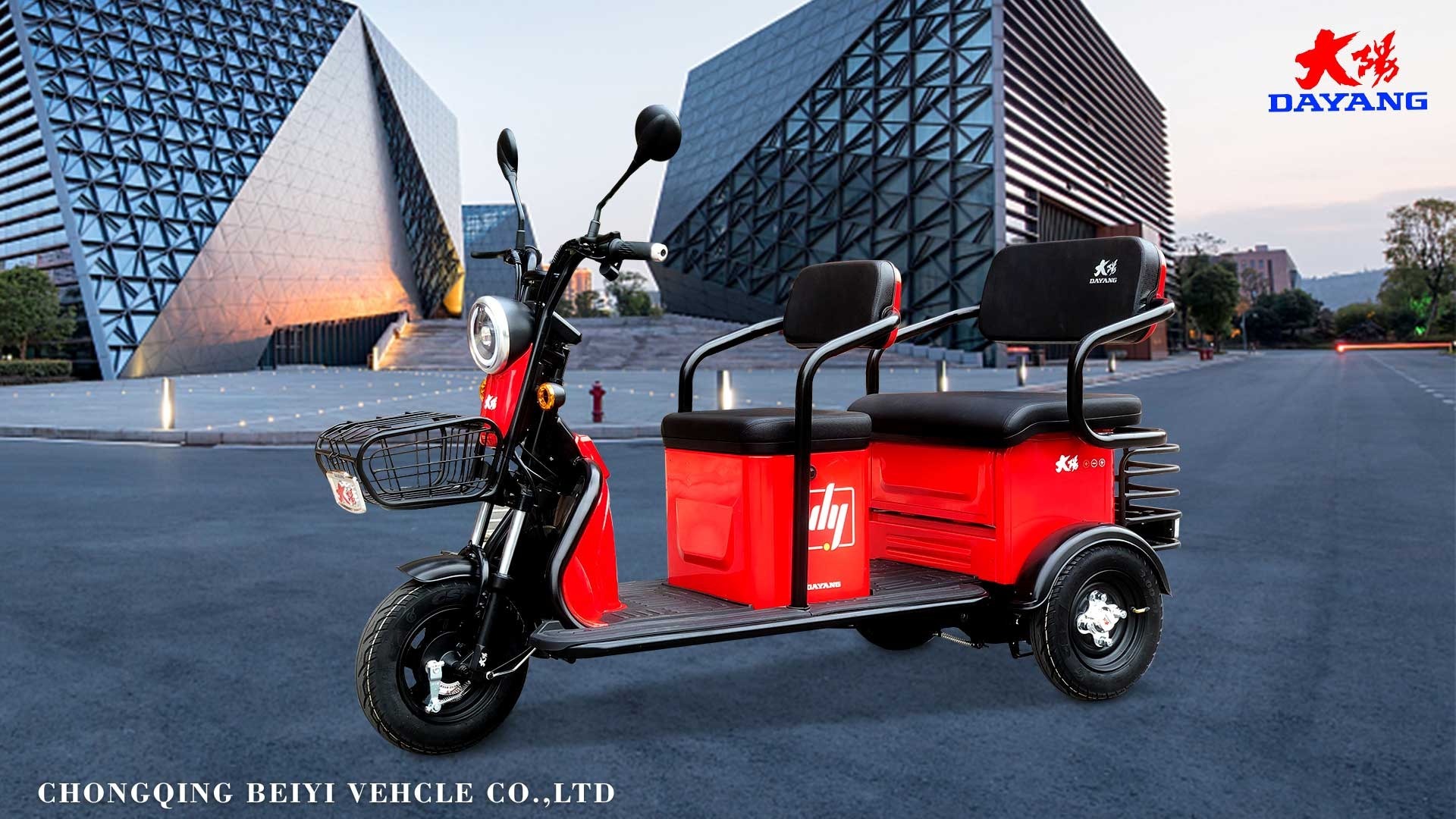 DAYANG Brand well sell electric tricycles passenger 3 wheel motorcycle cheap price electric rickshaw 500w 48V big power