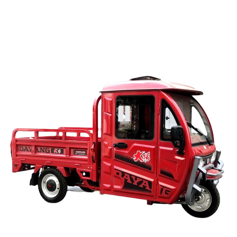 DAYANG Electric 1000W 1200W 1500W 60V loading 1000kg cargo electric tricycles with open cabin used in farm