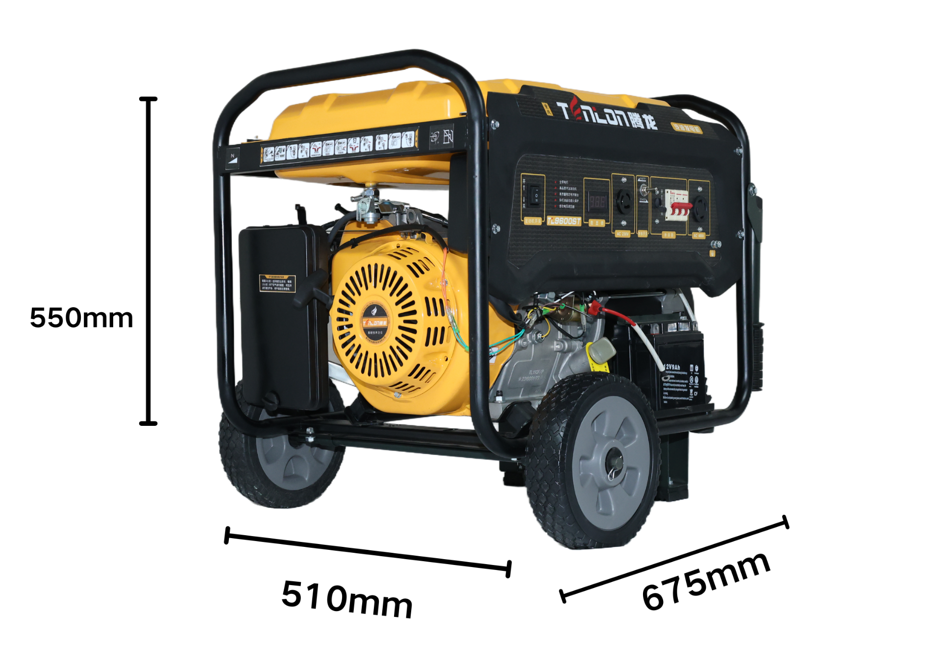 8kw 8000w 192F/P Recoil Electric Start Home Use Gasoline Petrol Powered Generator