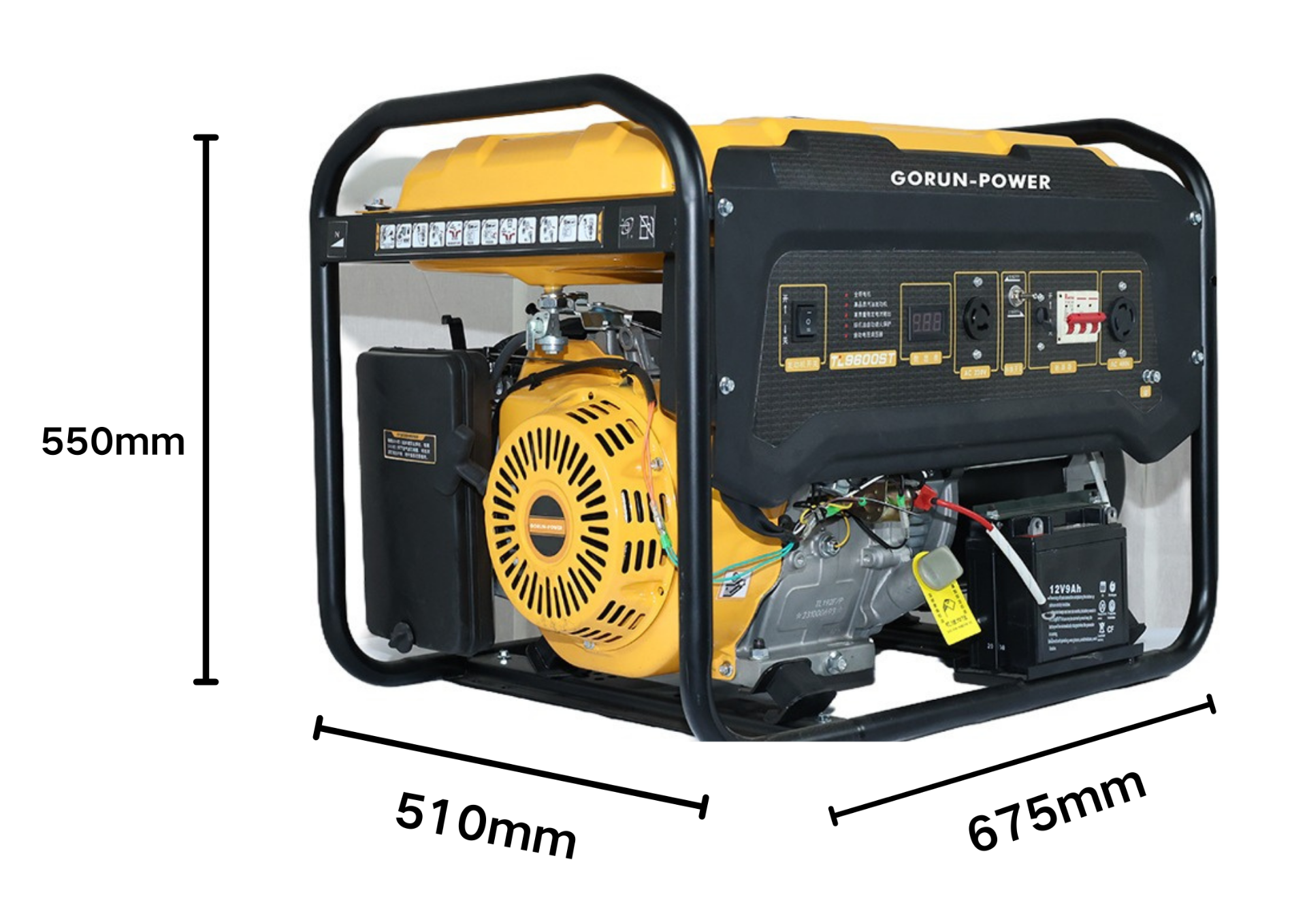 6.5kw 6500w 190F/P Recoil Electric Start Home Use Gasoline Petrol Powered Generator