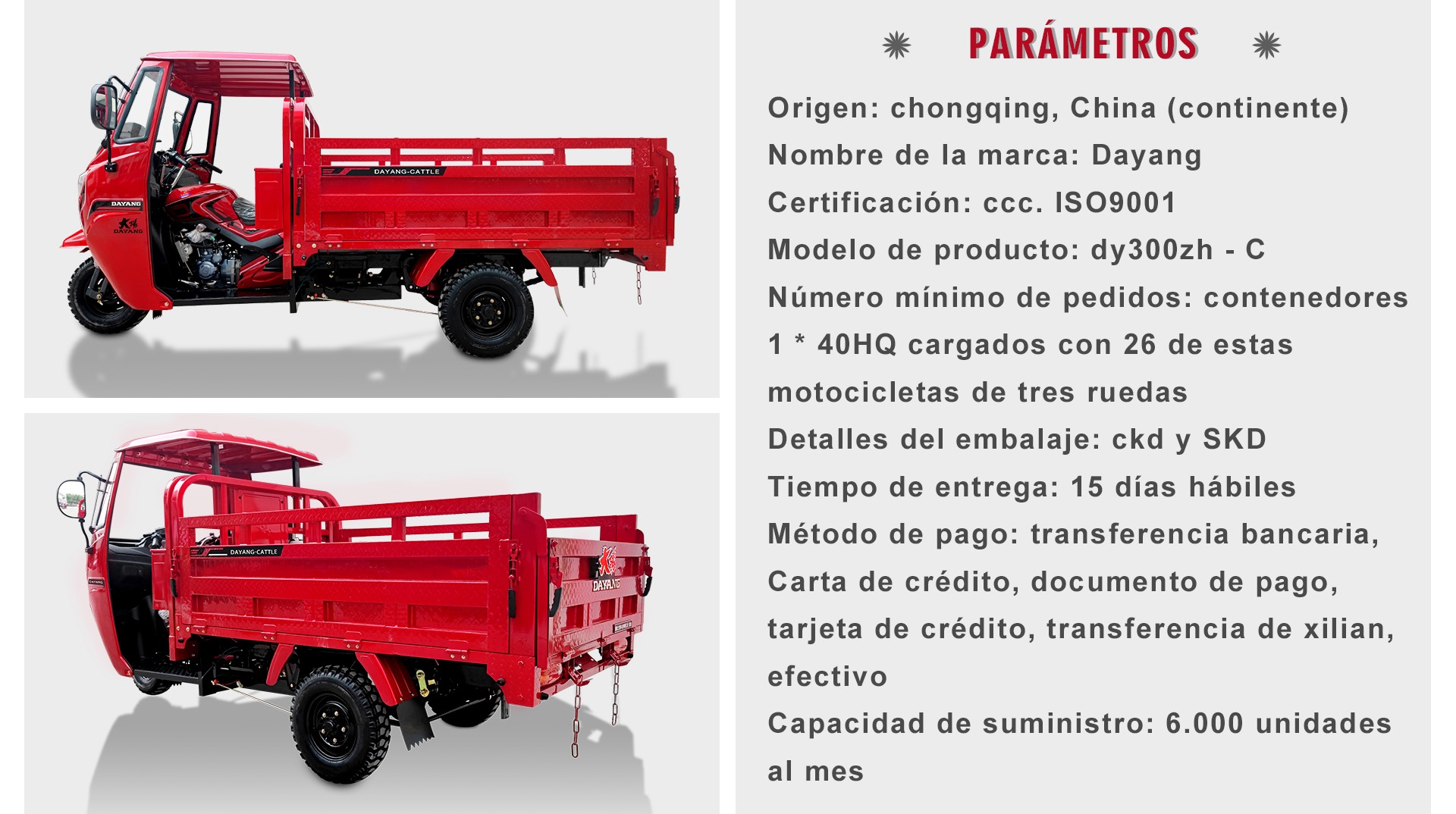Moto carguera super iron de Peru 350cc
